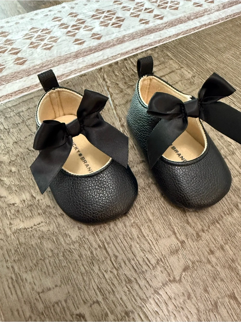 Lucky Brand Black Bow Toddler Mary Jane Shoes